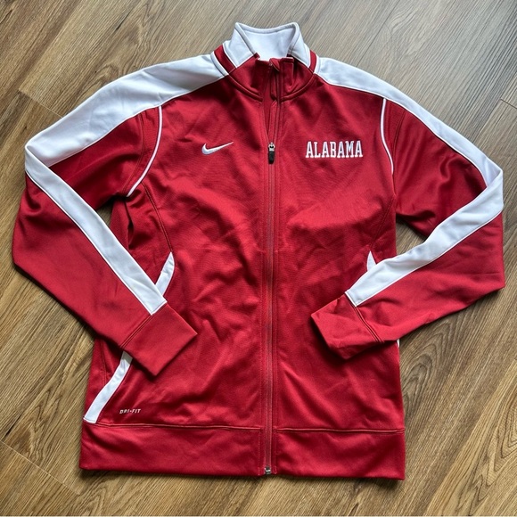 Alabama Crimson Tide Nike Jacket Mens Medium Red Dri-Fit Full Zip Long Sleeve - Picture 1 of 10